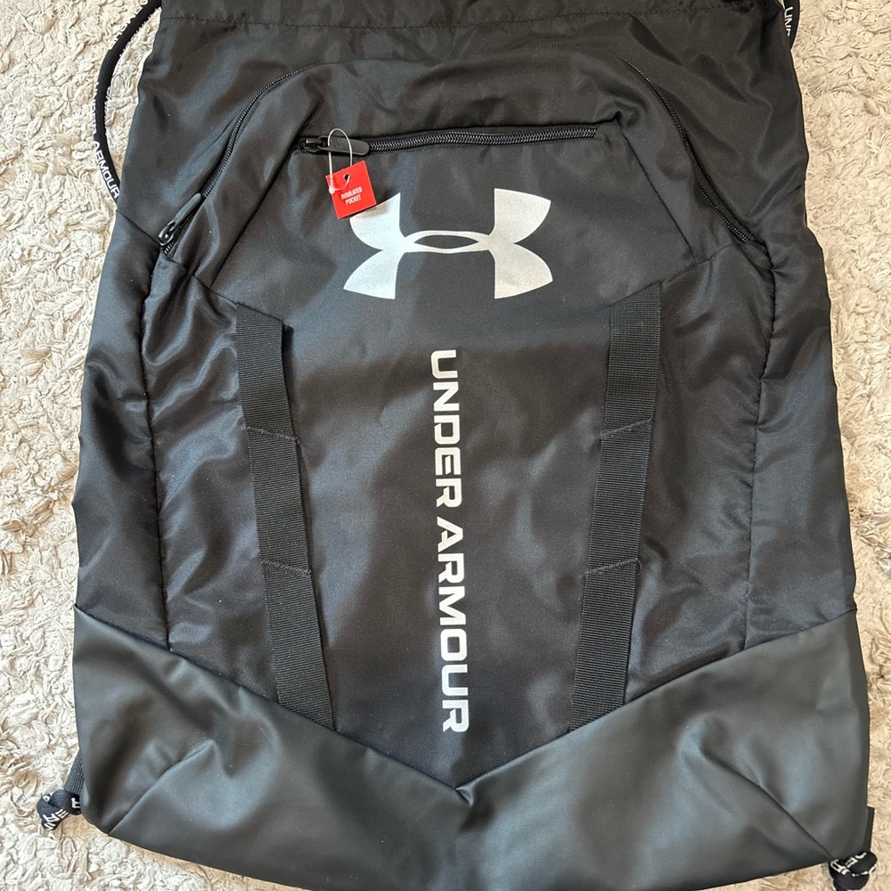 Under Armour Unisex Black Drawstring Bag